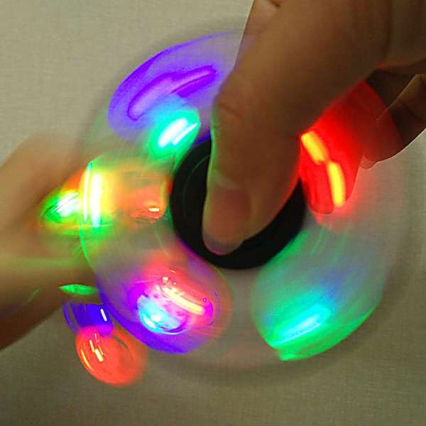 ECUBEE RGB LED Light EDC Hand Spinner Finger Spinner Fidget Focus Reduce Stress