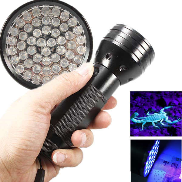 51 LED UV Ultra Violet Black Light LED Flashlight 3xAA
