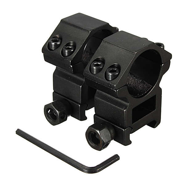25.4mm Scope Rings For Picatinny Weaver Rail Mount Black 2pcs