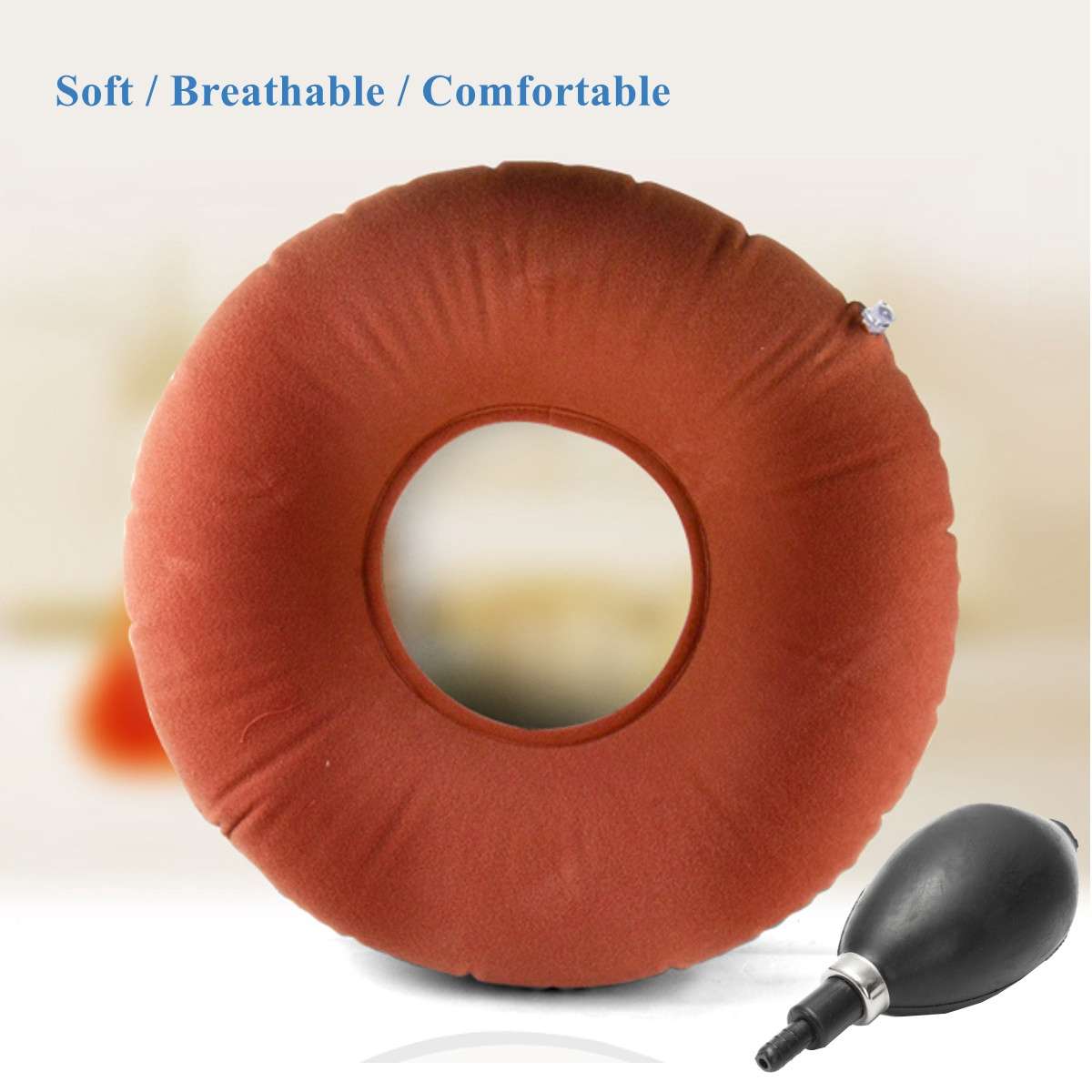 Inflatable Rubber Hemorrhoid Ulcer Treating Pressure Reduce Pain Relief Air Sea