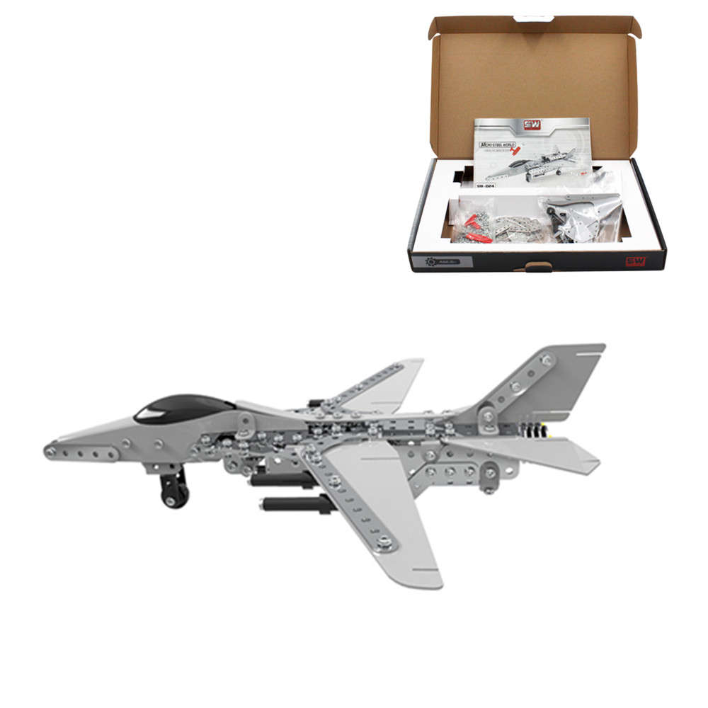 MoFun 3D Metal Puzzle Model Building Stainless Steel Aircraft Fighter Plane 470