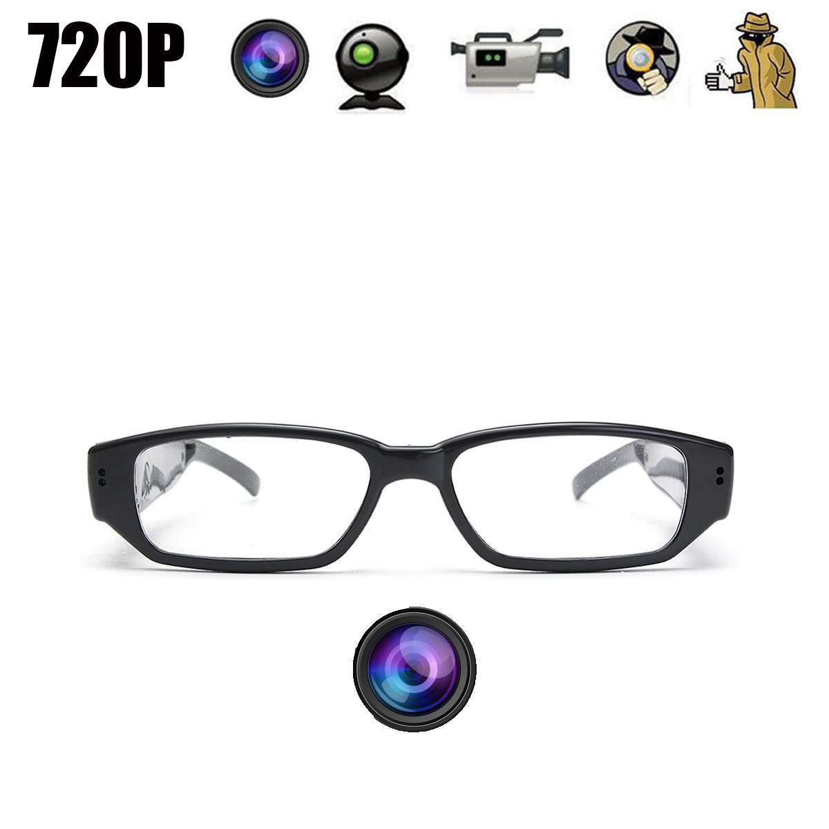 HD Glasses Spy Hidden Camera Covert Eyewear Cam Video Recorder DVR Camcorder