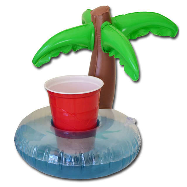 IPRee¿¿¿ Inflatable Mini Cute Plamtrees Drink Can Holder Floating Swimming Pool