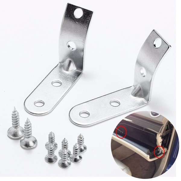 2pcs Glove Box Hinge Brackets Repair Screw Kit For Audi A4 S4 RS4 B6 B7 8E 2002