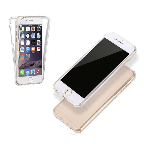 Soft TPU Transparent 360 Degree Full Body Protection Cover Case for iPhone 6/6