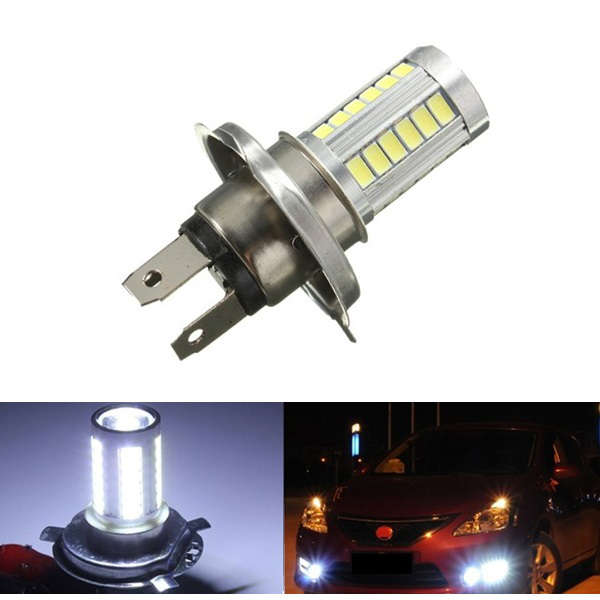 H4 5630 33 LED SMD Super Bright White Car Lens Fog Light Headlight Driving Lamp