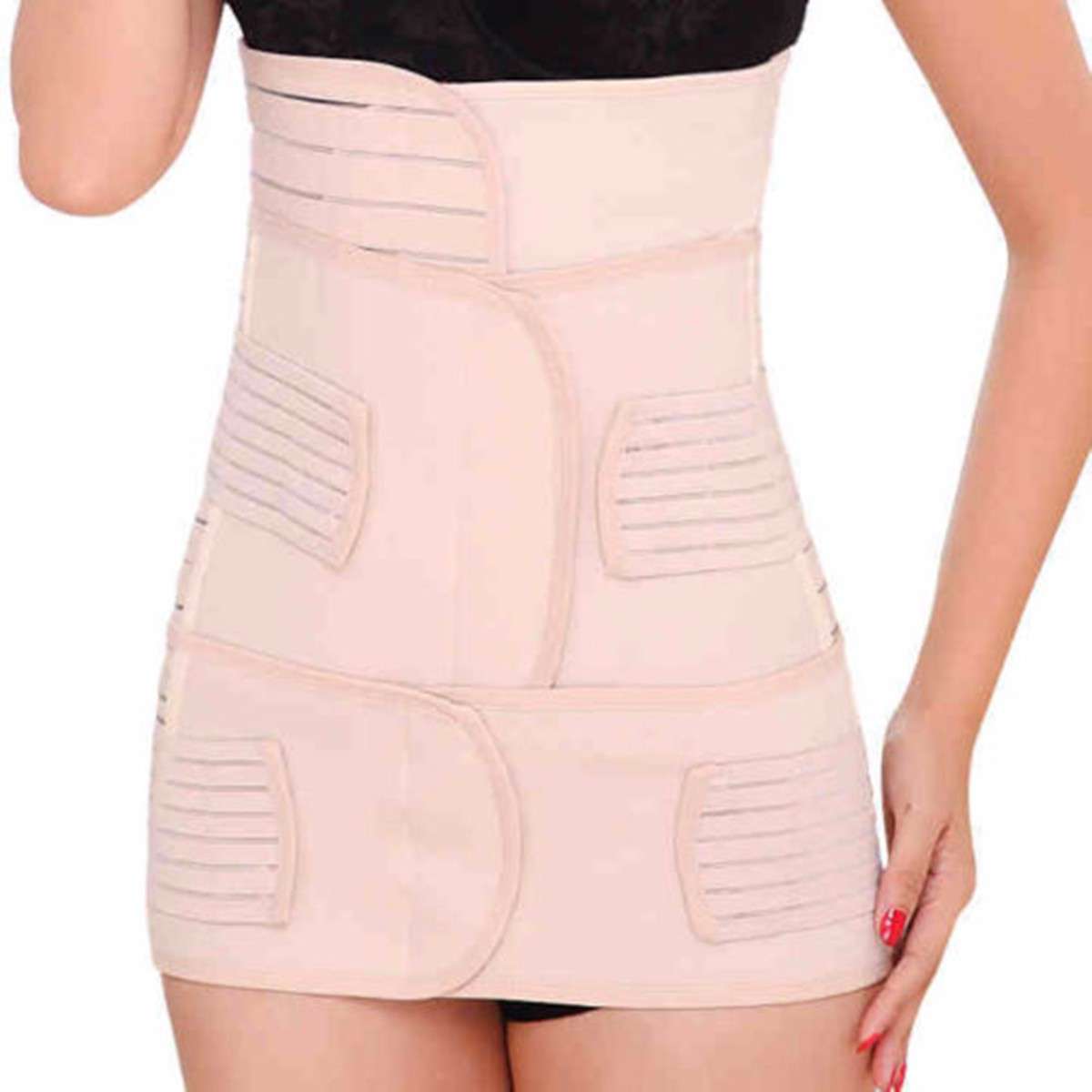 3in1 Postpartum Women Recovery Breathable Belly Elastic Waist Pelvis Belt Shape