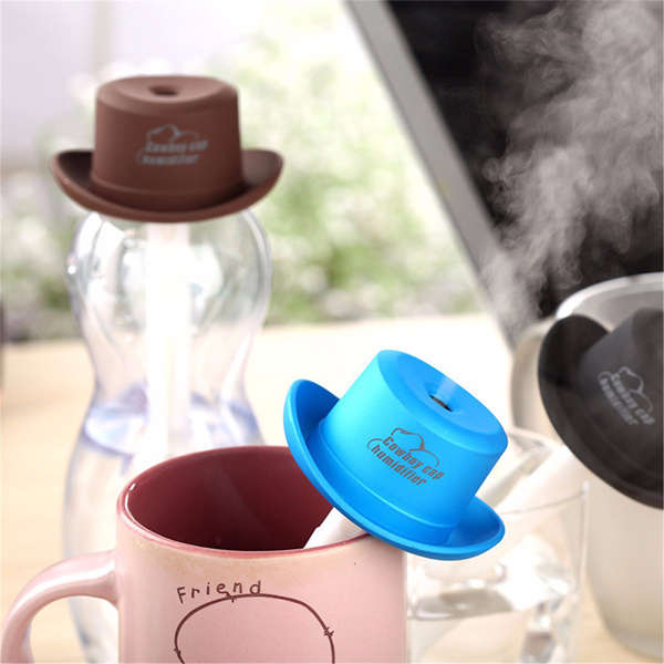 Portable Mini USB Humidifier Water Cowboy Cap Air Diffuser Fresher Mist Maker F