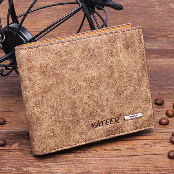 Men's Leather Business Wallet Short Design Male Wallet