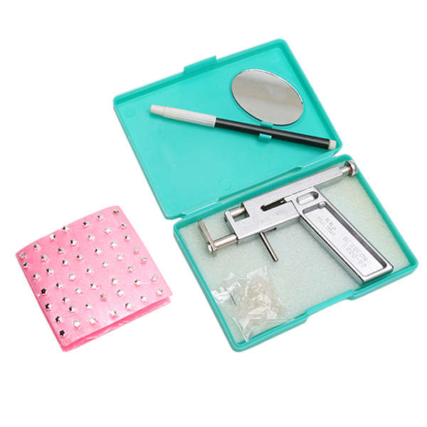 New Ear Body Piercing Tool Kit 96 Free Silver Studs