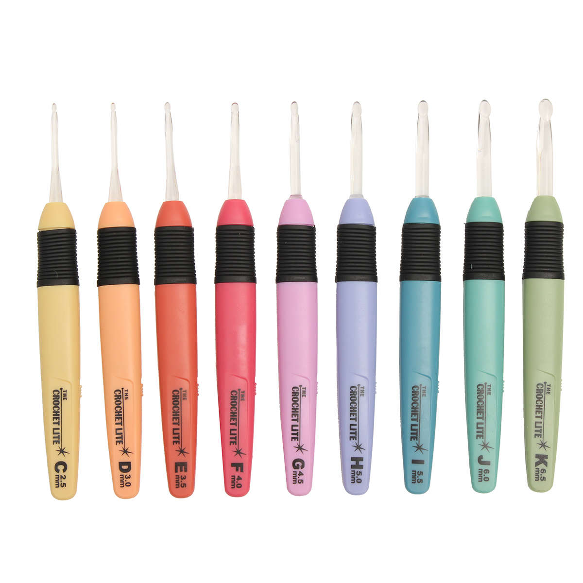 Lighted Crochet Hooks Value Pack 9 pcs Set LED Lite Crochet Hook Set  Needle Ba