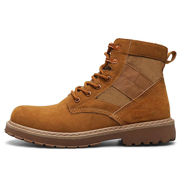 Men Comfortable Army Style Canvas High Top Boots