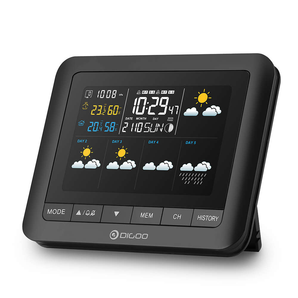 Digoo DG-TH8805 Wireless Five Day Forcast Version Weather Station Full-Color Sc