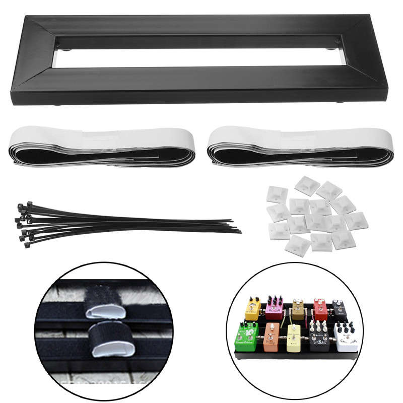 Pedal Boards Guitar Effects Pedal Board Case Cable Ties Tape Set 40x13cm for Gu
