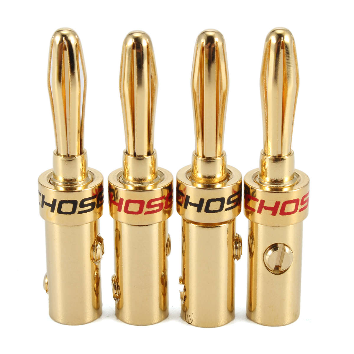 4PCS Cable Connector Screws Free Soldering Banana Pure Copper HI-FI Terminal Fo