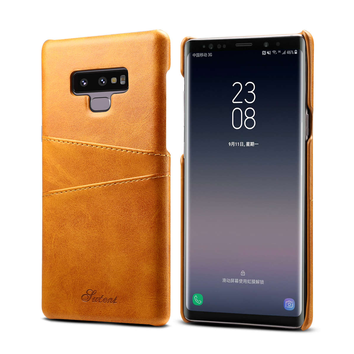 Premium Cowhide Leather Card Slot Protective Case For Samsung Galaxy Note 9