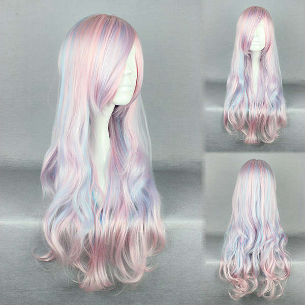 Color Gradients Romantic High-Temperature Resistance Synthetic Hair Wig Cosplay