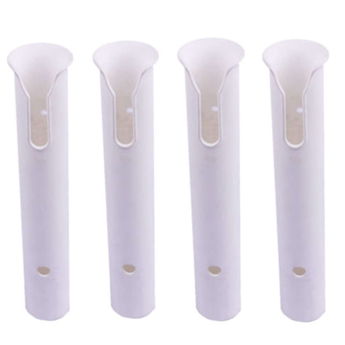 4Pcs 12 Inch Boat Fishing Rod Holder Boat Marine Plastic White Tube Mount Rack