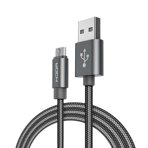 ROCK 2.1A Braided Micro USB Fast Data Sync Charging Cable 1m For Xiaomi Redmi N