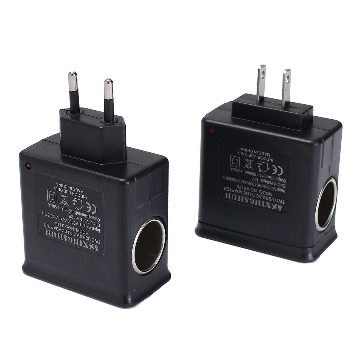 Car Charger Lighter Converter Adapter Dual USB Port AC Wall Power To DC