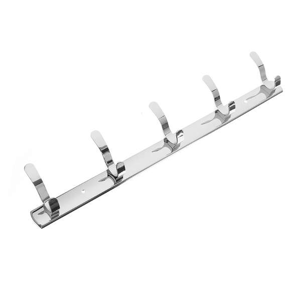 5 Hooks Stainless Steel Chrome Wall Mounted Towel Clothes Holder Hook