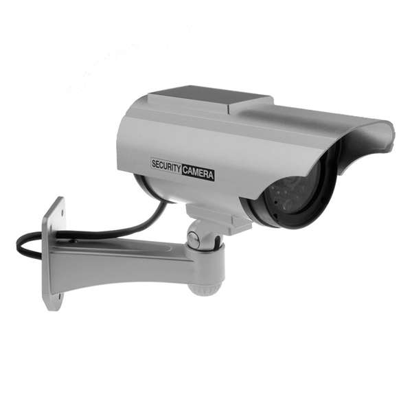 Solar Powered Fake Dummy Imitation Camera Indoor Outdoor Waterproof Camera LED