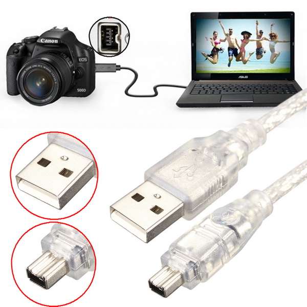1.2M 4FT High Speed USB 2.0 Male to 4 Pin IEEE 1394 Cable Lead Extension Adapte