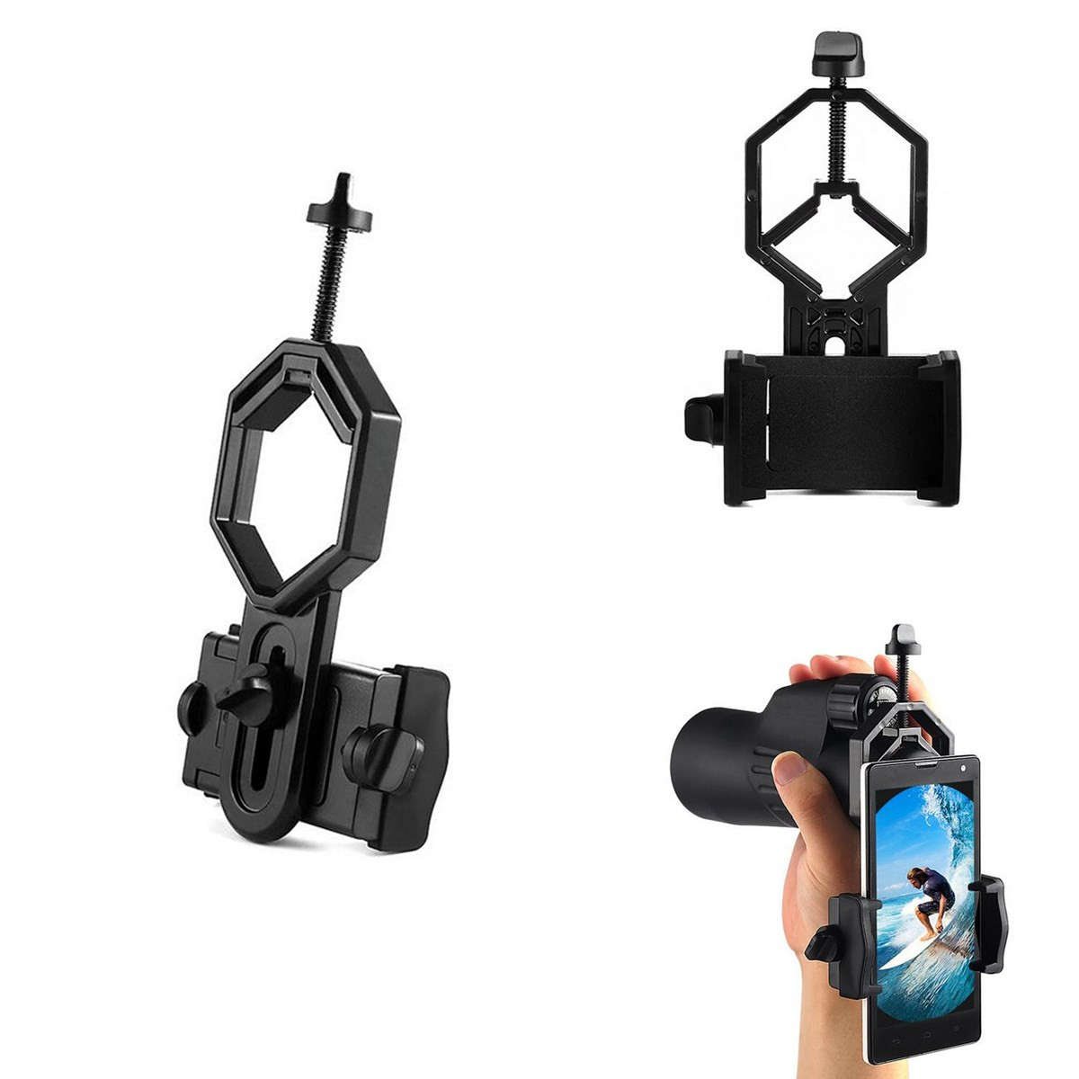 Universal Cell Phone Adapter Mount Binocular Microscope Spotting Scope Telescope