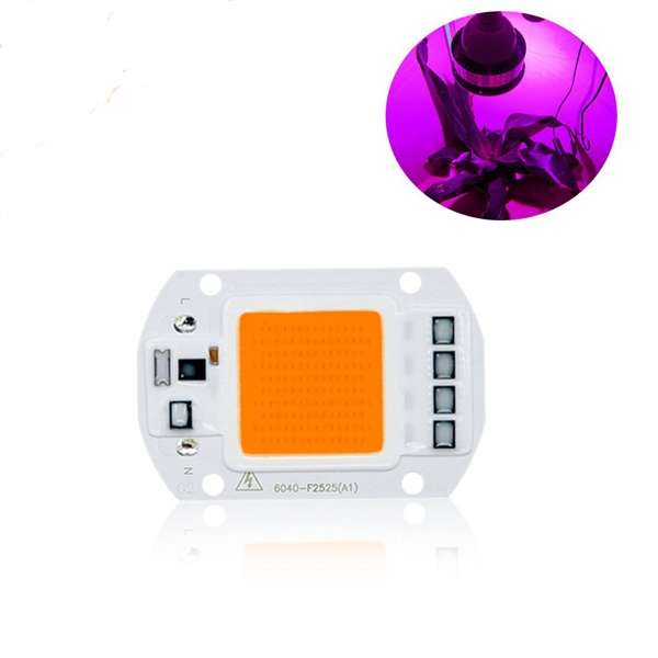 50W LED Full Spectrum Plant Grow Light 300-840nm DIY Chip AC220V