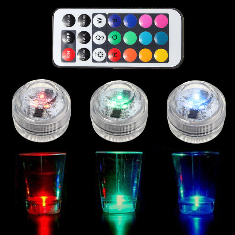 Waterproof Mini LED Colorful Round Candle Under Water Light Lamp