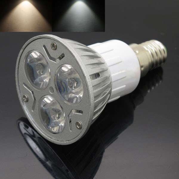 Dimmable E14 3W LED Spot Light Bulb Lamp White/Warm White AC110/220V