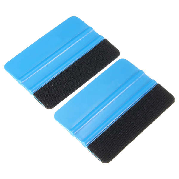 2x Vinyl Car Squeegee Decal Wrap Wrapping Applicator Soft Felt Edge Scraper Tool