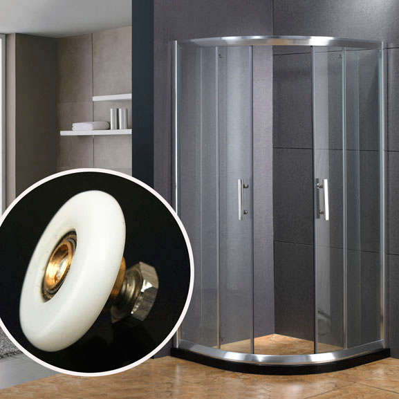 25mm 27mm Shower Glass Door Single Bottom Wheels Bathroom Sliding Rollers Runne