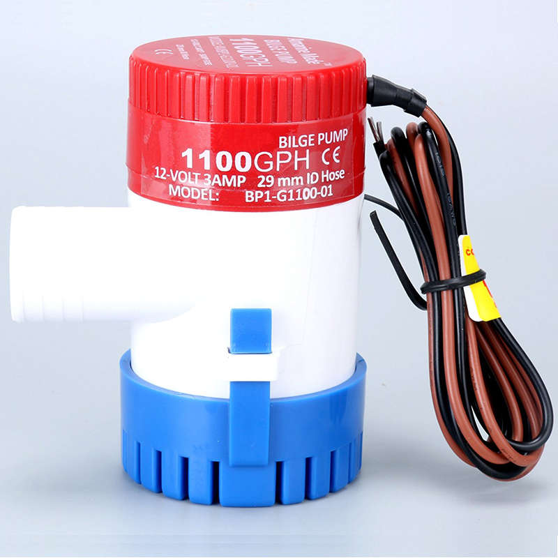 1100GPH 12V Submersible Marine Boat Electric Bilge Water Pump Low Pressure Pump