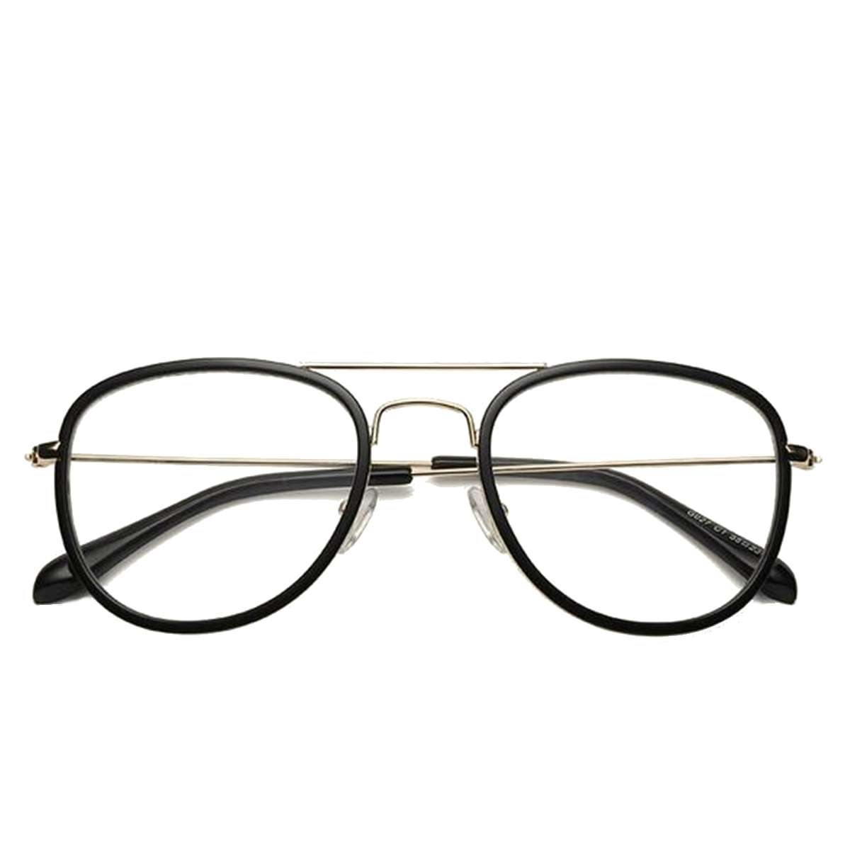 Retro Flat Reading Glasses Myopia Presbyopia Black Frame Vacuum IP Electroplati