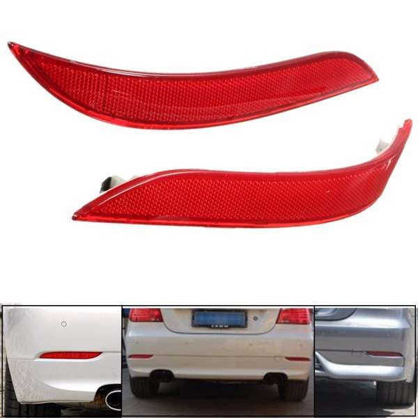 Pair Red Rear Bumper Reflector Light For BMW 5 Series E60 525i 528i 530i 535i 5
