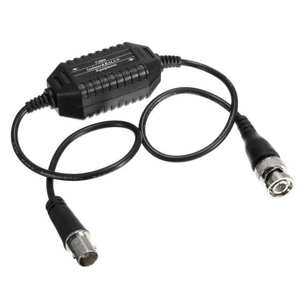 Coaxial Video Ground Loop Isolator Balun BNC Male to Female for CCTV Camera