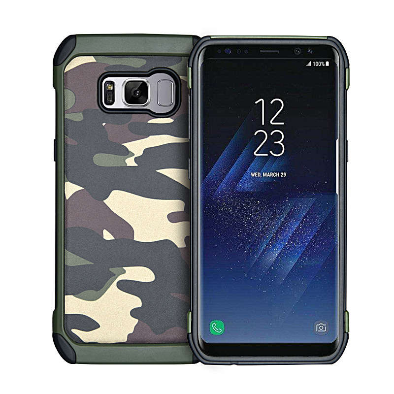 Army Camouflage PC+TPU Shockproof Back Case For Samsung Galaxy S8/S8 Plus