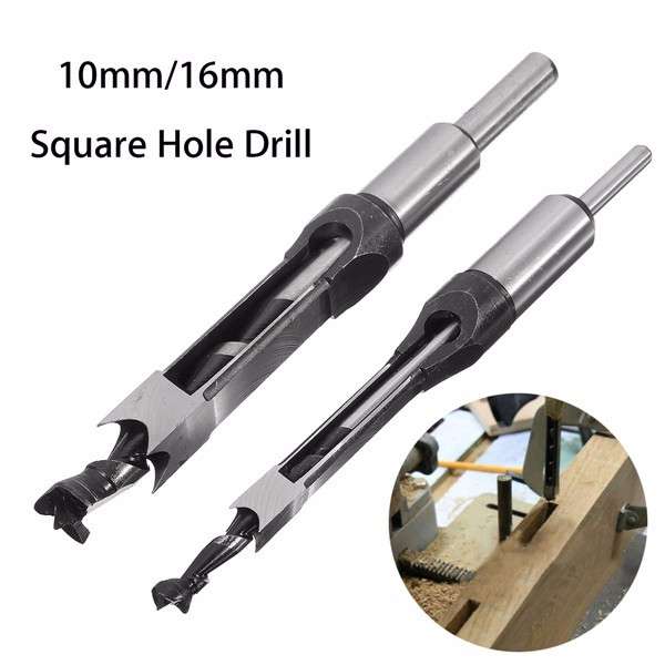 10mm/16mm Square Hole Saw Auger Drill Bit Mortising Chisel Auger Drill Bit Wood