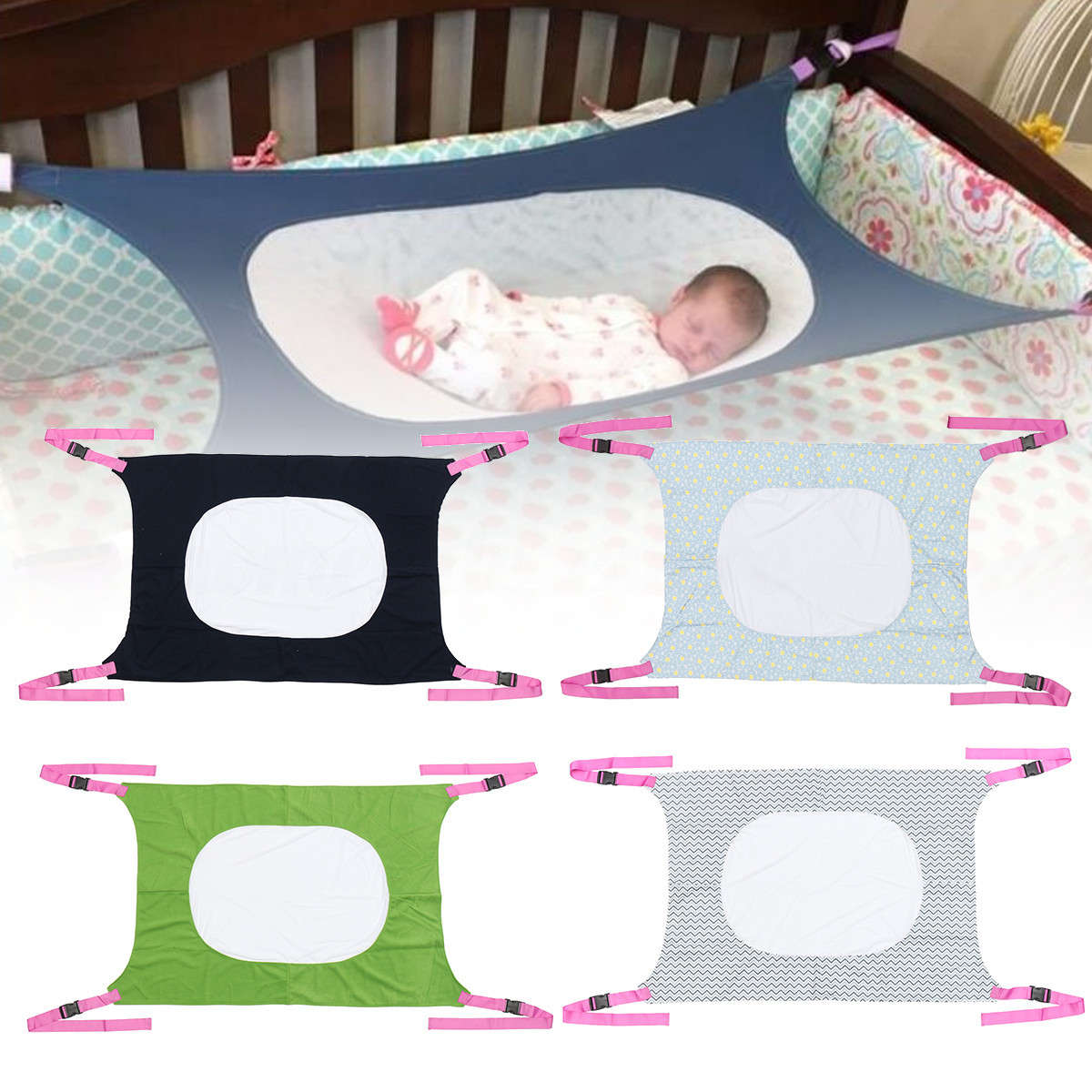 Portable Infant Baby Hanging Hammock Folding Cot Bed Travel Playpen Crib Holder