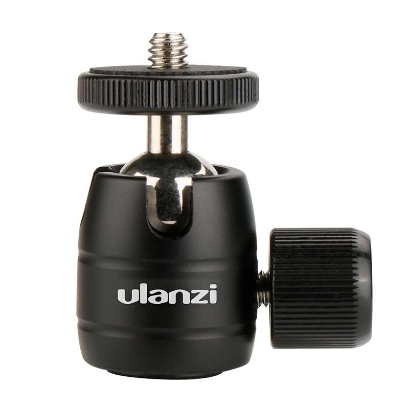 Ulanzi U-30 CNC Metal 1/4 Screw Thread Tripod Rotating 360 Degree Mini Ball Hea