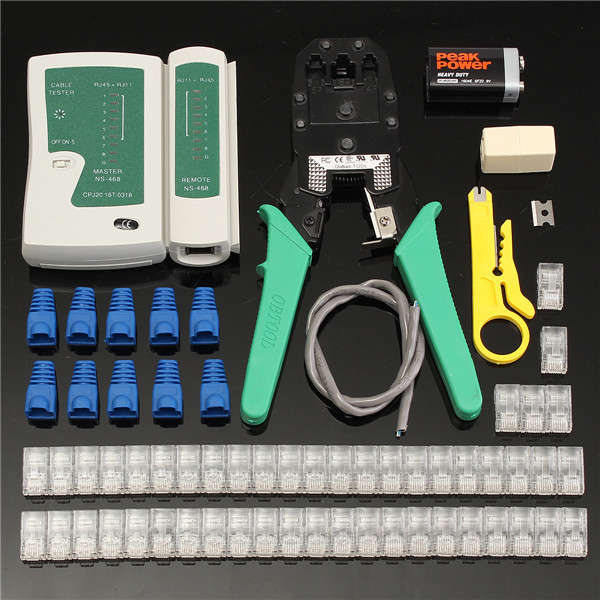 RJ45 Cat5e Cat6 Network Ethernet LAN Cable Tester Crimper Crimping Tool Set