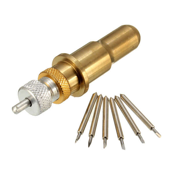 Cutting Plotter Blade Holder with 6pcs 45 60 Degree Blades Vinyl Cutter for Rol