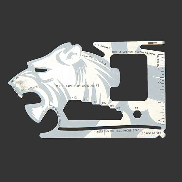 Tiger-shape 18 Tools in 1 Ultimate Pocket Tool Multifunction Card Knife Surviva