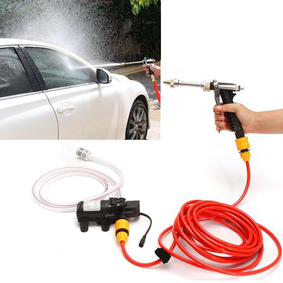 65W High Pressure Cleaning Pump Car Electric Washer Washing Cleaner Machine Kit