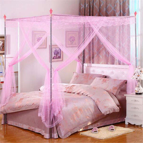 150X200cm Palace Mosquito Netting Four Corner Bed Curtain Canopy Insect Bug Net