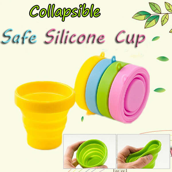 Portable Silicone Retractable Folding Cup Telescopic Collapsible Outdoor Sports