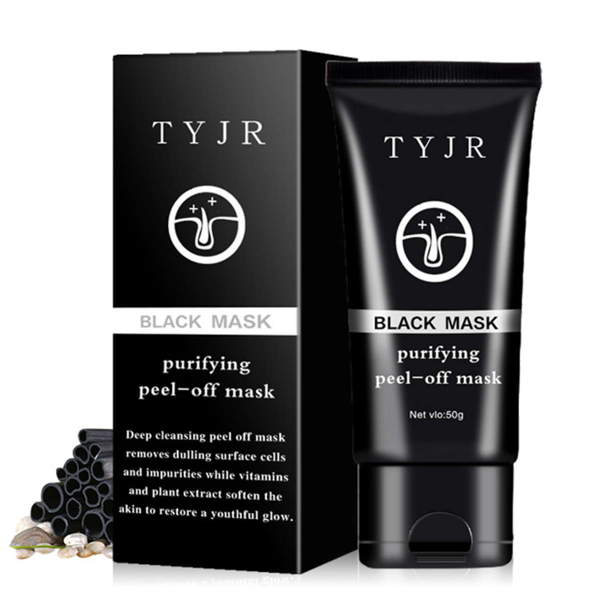 TYJR Blackhead Remover Face Mask Nose Acne Pore Deep Cleansing Purifying Peel O