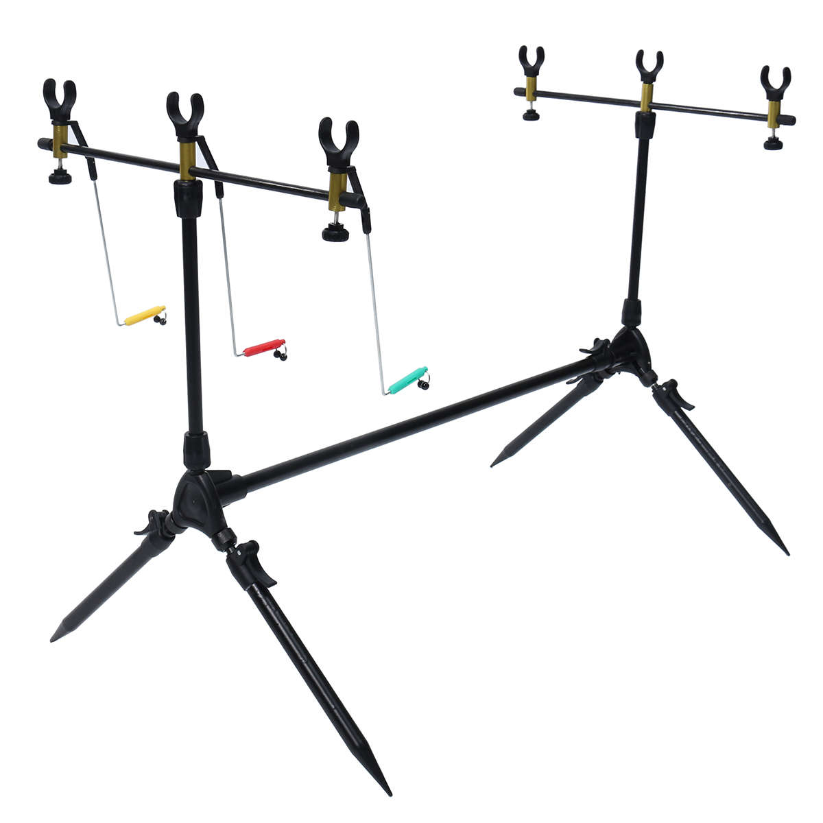 ZANLURE Adjustable Retractable Carp Fishing Rod Pod Stand Holder Folding Pole F