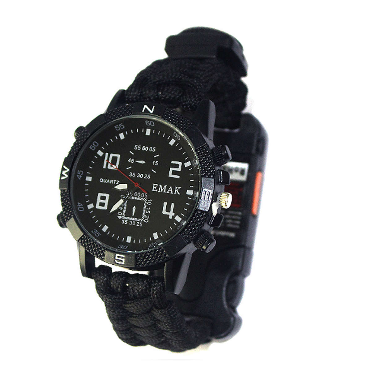 8 in 1 EDC Survival Paracord Watch Outdoor Travel Emergency Wristband Multifunc